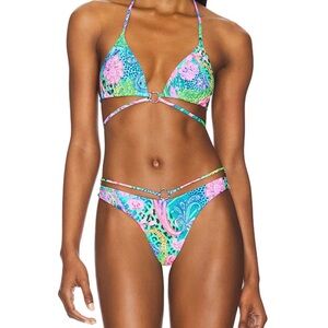 Luli Fama Sea glass Bikini Set NWT